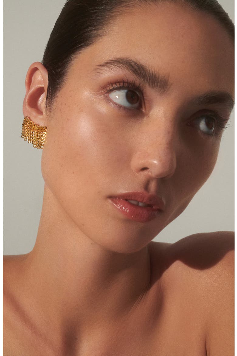 Fringe Earrings, Alternate, color, GOLD