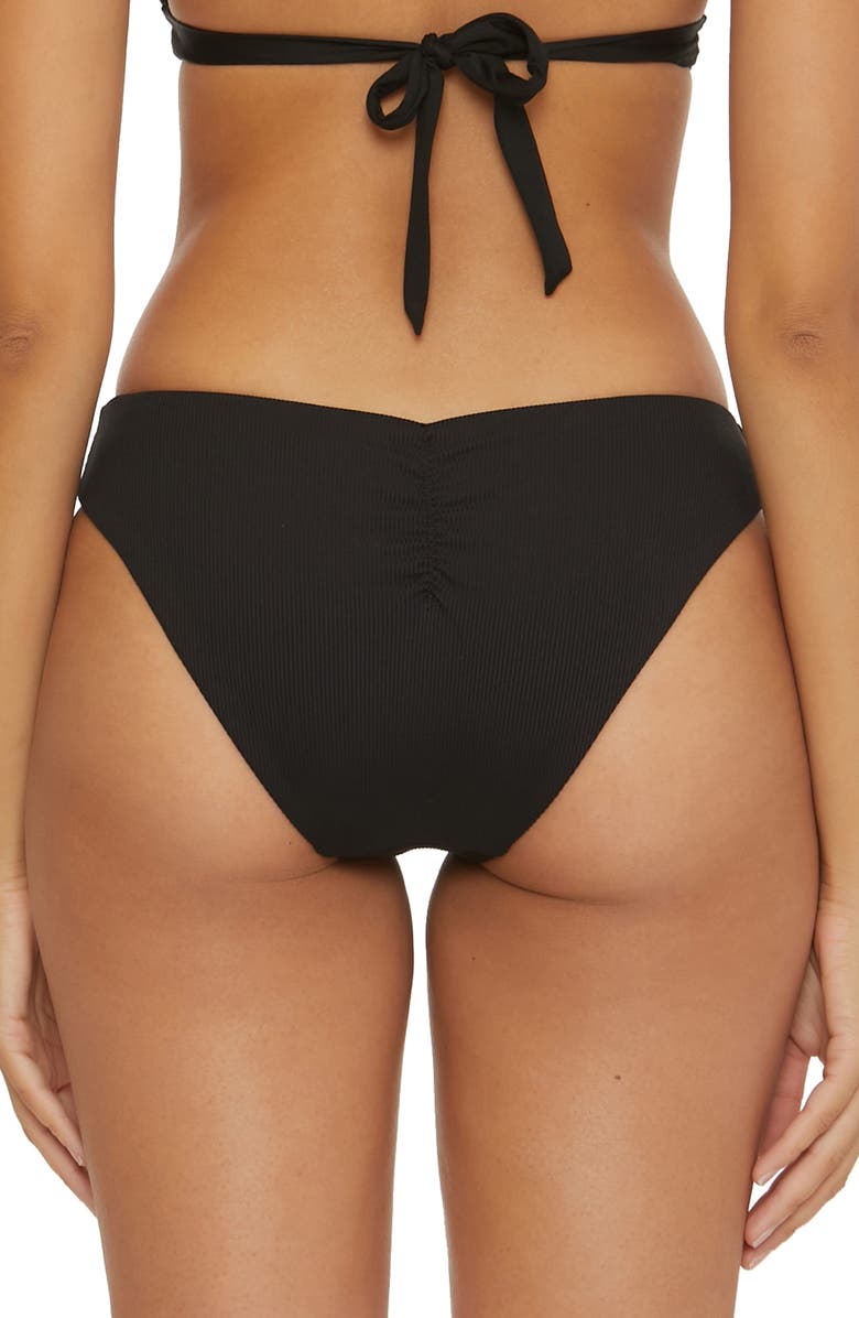 Becca Modern Edge Ribbed Hipster Bikini Bottoms, Alternate, color, 