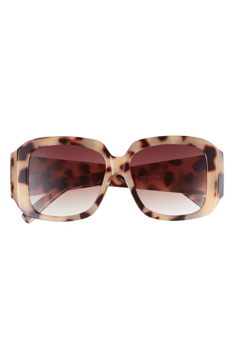 BP. Chunky Gradient Square Sunglasses, Main, color, Milky Tortoise