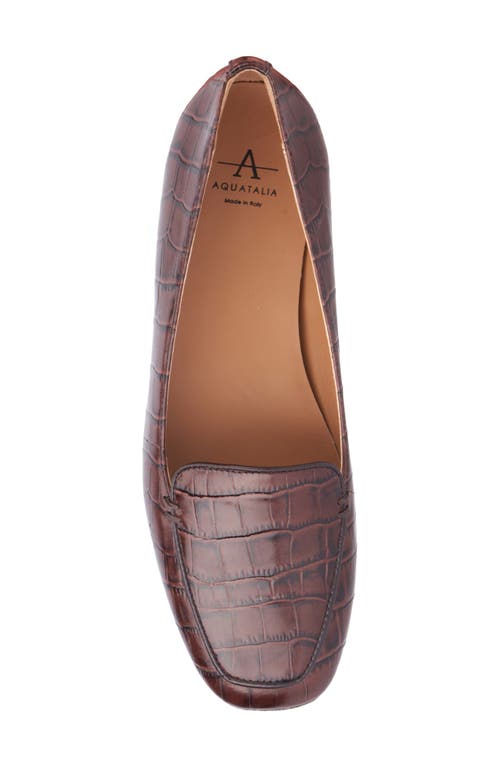 Aquatalia Judie Luxe Croc Embossed Flat