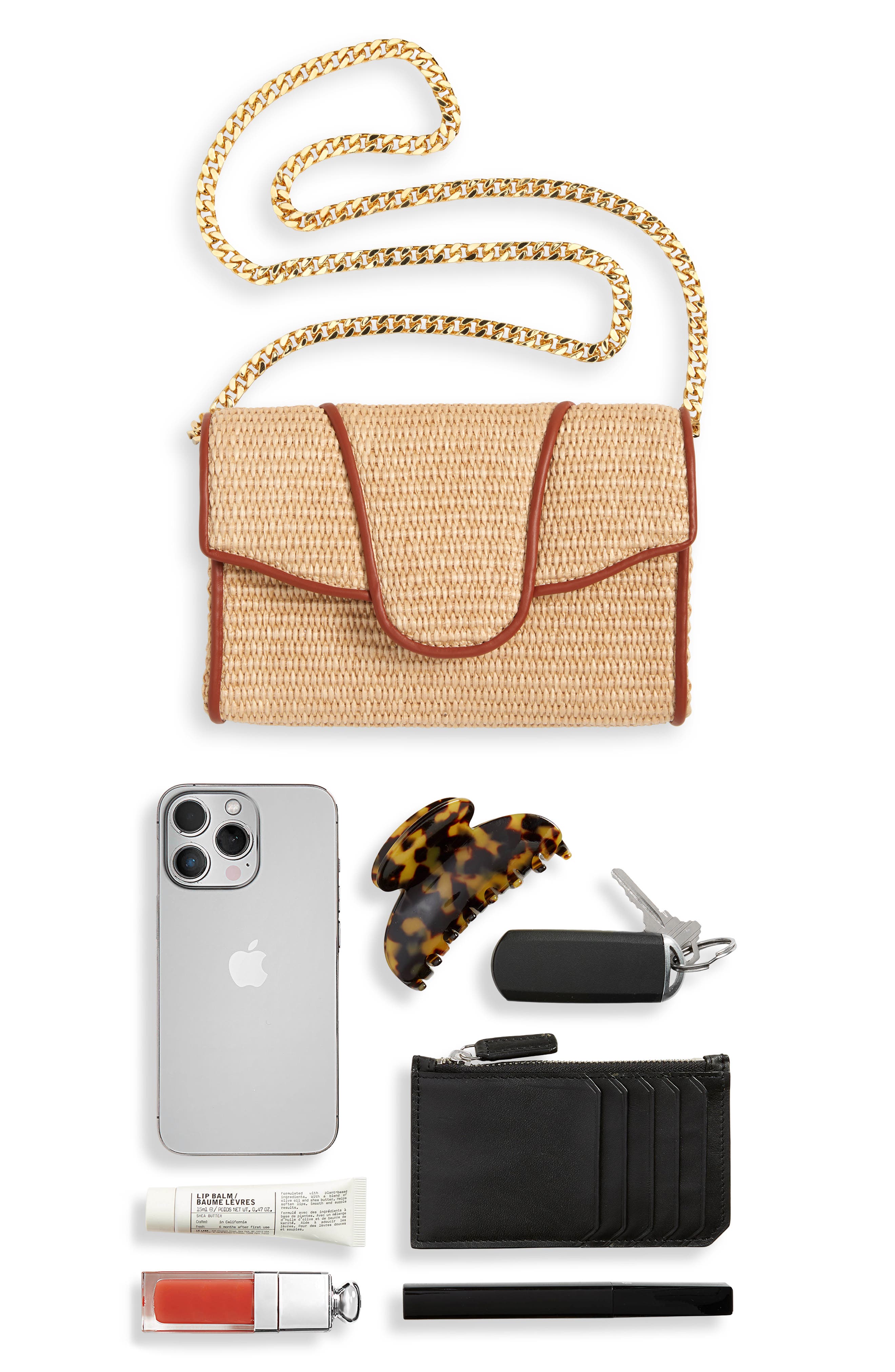 Allie Raffia Clutch, Alternate, color, NATURAL/ GINGER