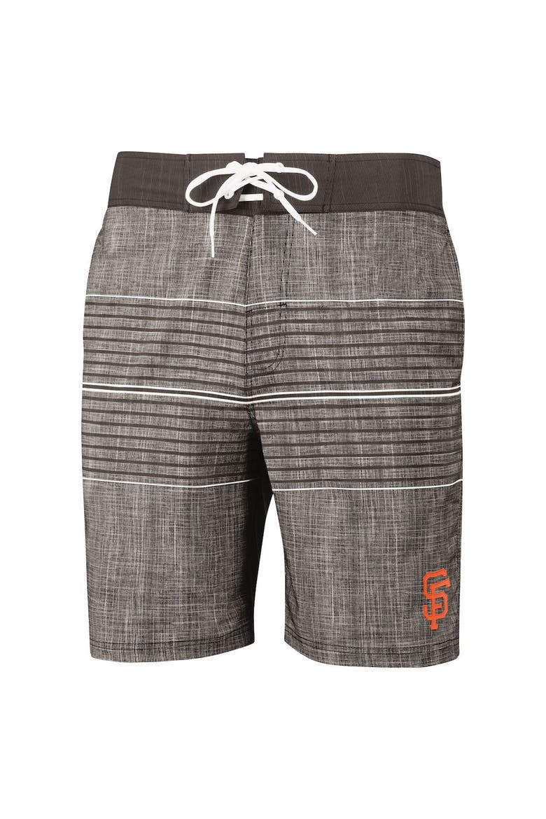 Men's G-III Sports by Carl Banks Charcoal San Francisco Giants Horizon Volley Swim Trunks, Alternate, color, Charcoal