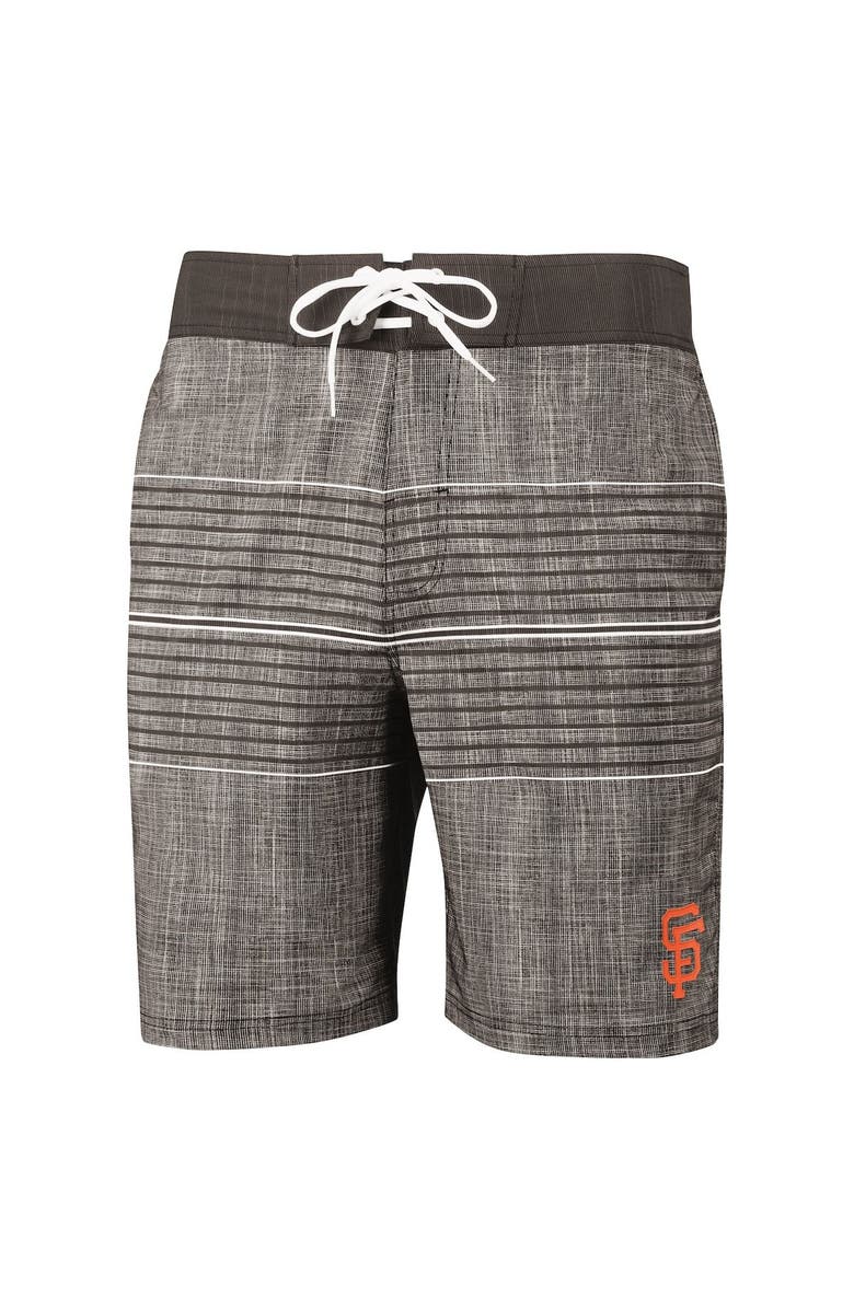 G-III SPORTS BY CARL BANKS Men's G-III Sports by Carl Banks Charcoal San Francisco Giants Horizon Volley Swim Trunks, Alternate, color,