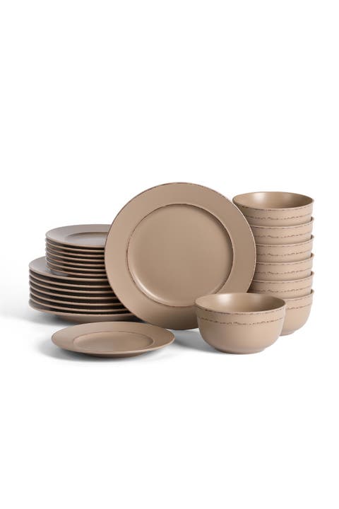 Hazel Stoneware 24-piece Dinnerware Set