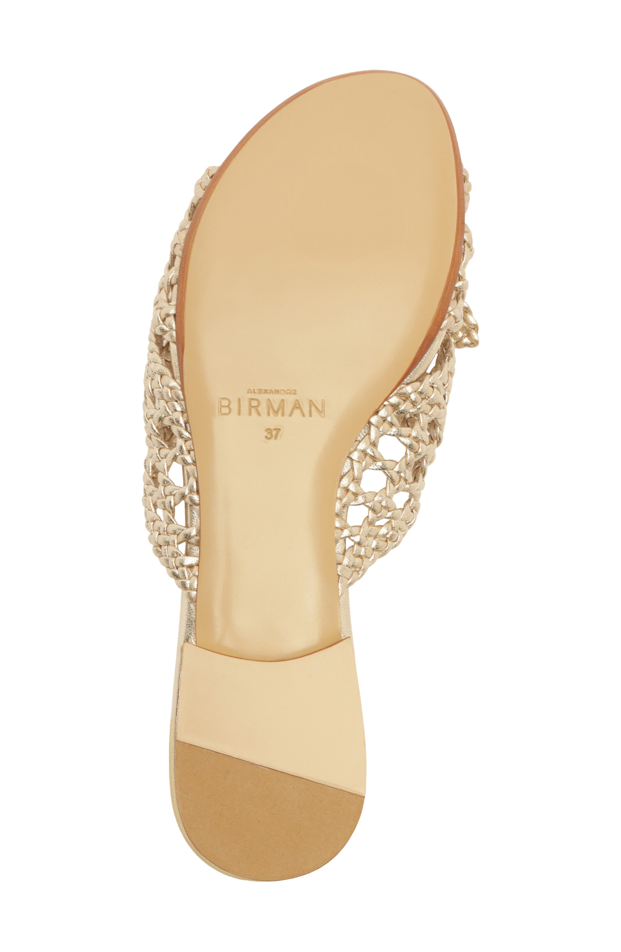 Alexandre Birman Belinda Woven Slide Sandal, Alternate, color, Golden