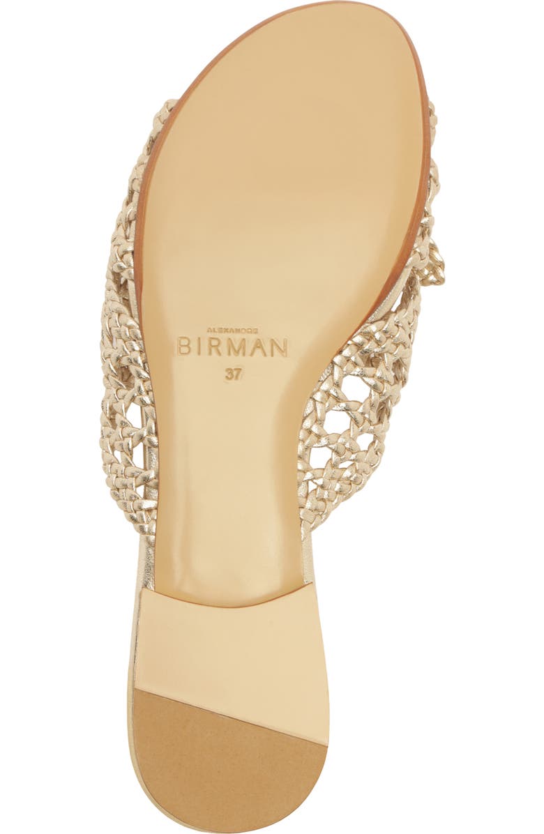 Alexandre Birman Belinda Woven Slide Sandal, Alternate, color, Golden
