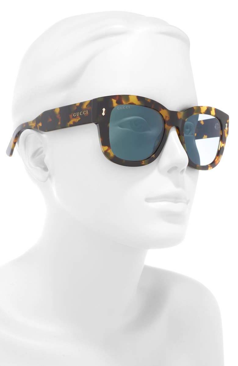 Gucci 51mm Square Sunglasses, Alternate, color, Havana Havana Grey