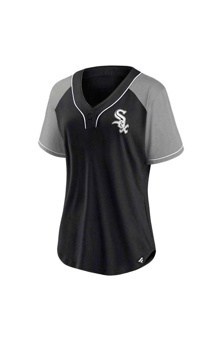 FANATICS Women's Fanatics Branded Black Chicago White Sox Ultimate Style Raglan V-Neck T-Shirt, Alternate, color, Black