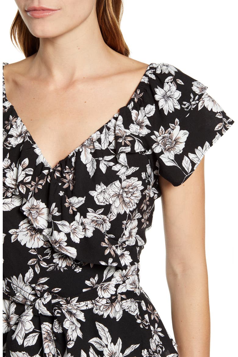 Gibson x Hot Summer Nights Two Peas Ruffle Wrap Top (Nordstrom Exclusive), Alternate, color, CRYSTAL VISION