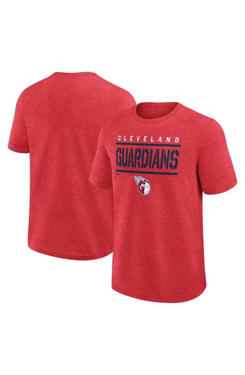 Logo Athletic Men's Logo Athletic Heather Red Cleveland Guardians Top Notch T-Shirt, Main, color, Heather Red