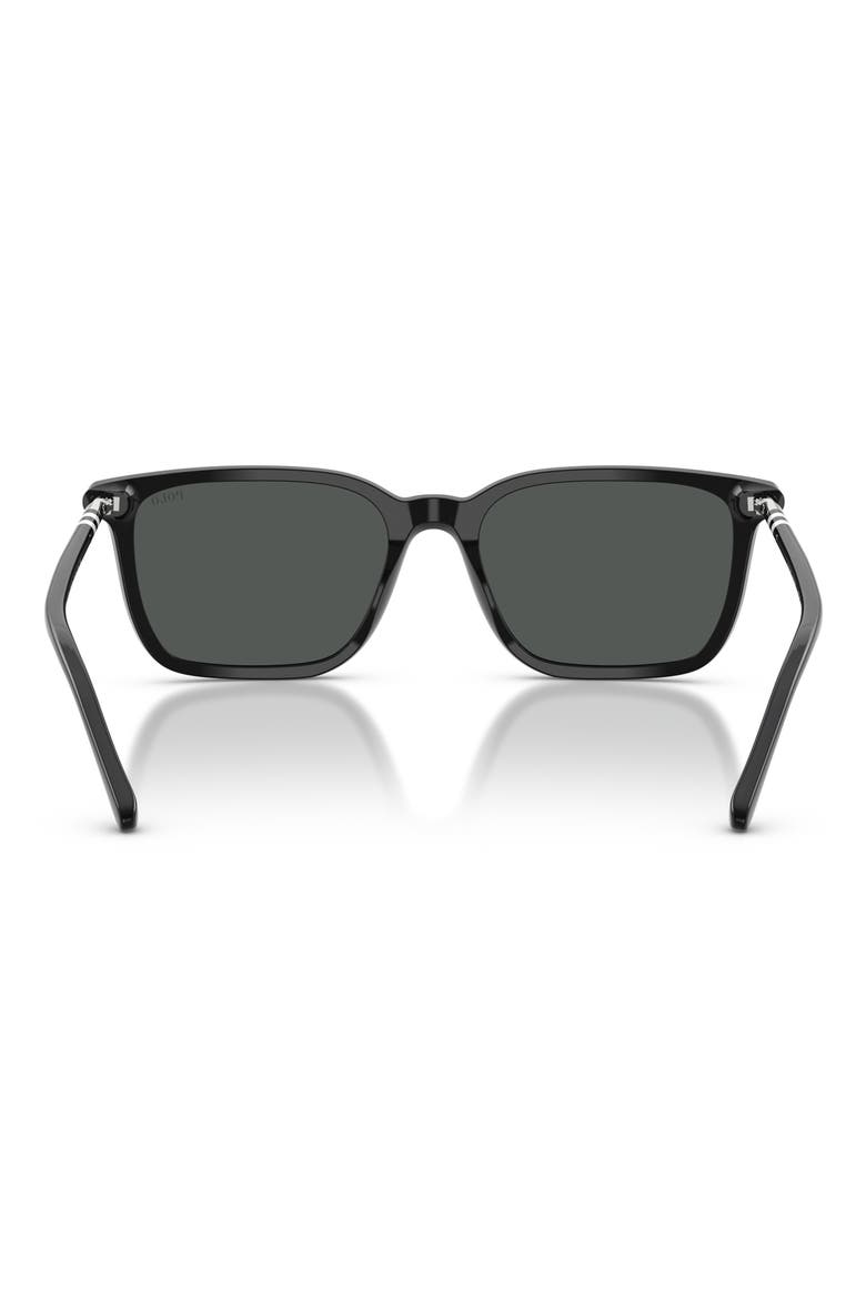 PH4226F 53mm Rectangle Sunglasses, Alternate, color, SHINY BLACK / DARK GREY