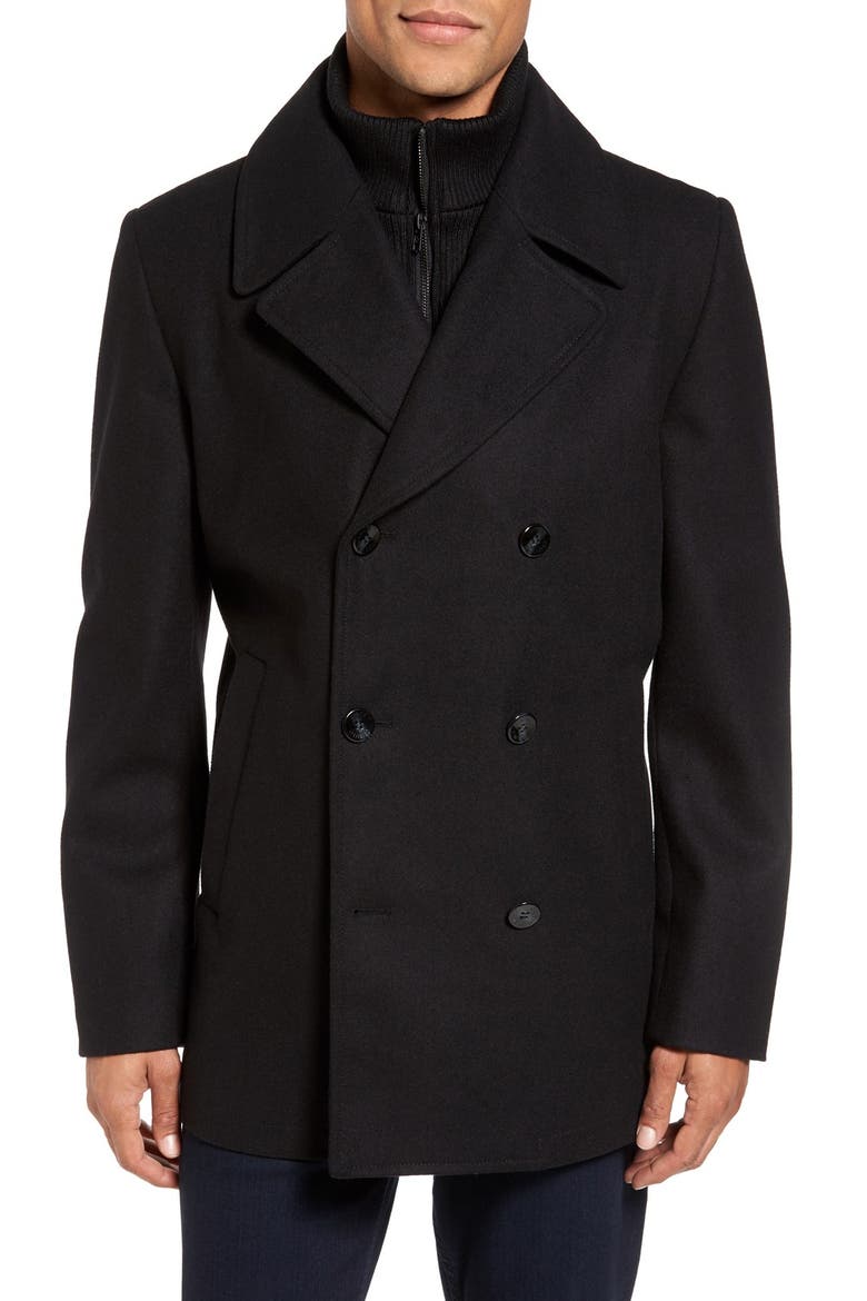 Dock Peacoat, Main, color, BLACK