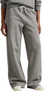 Polo Ralph Lauren Wide Leg Cotton Blend Fleece Sweatpants