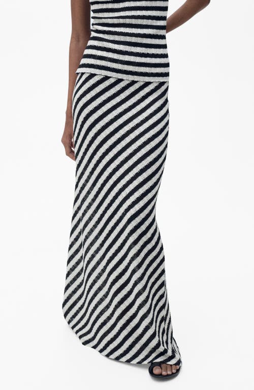 Mango Stripe Maxi Sweater Skirt