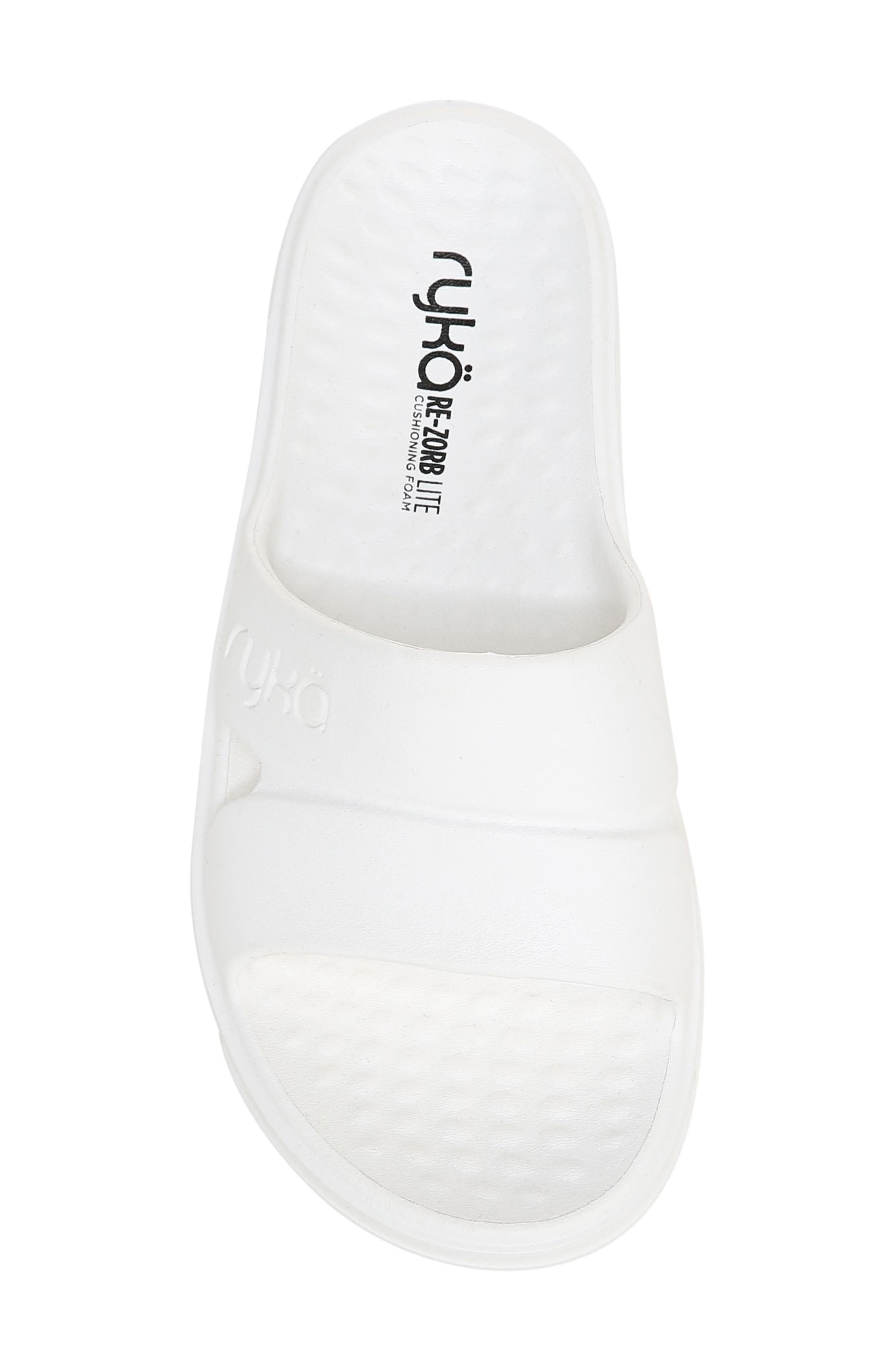 Rykä Restore Slide Sandal, Alternate, color, White