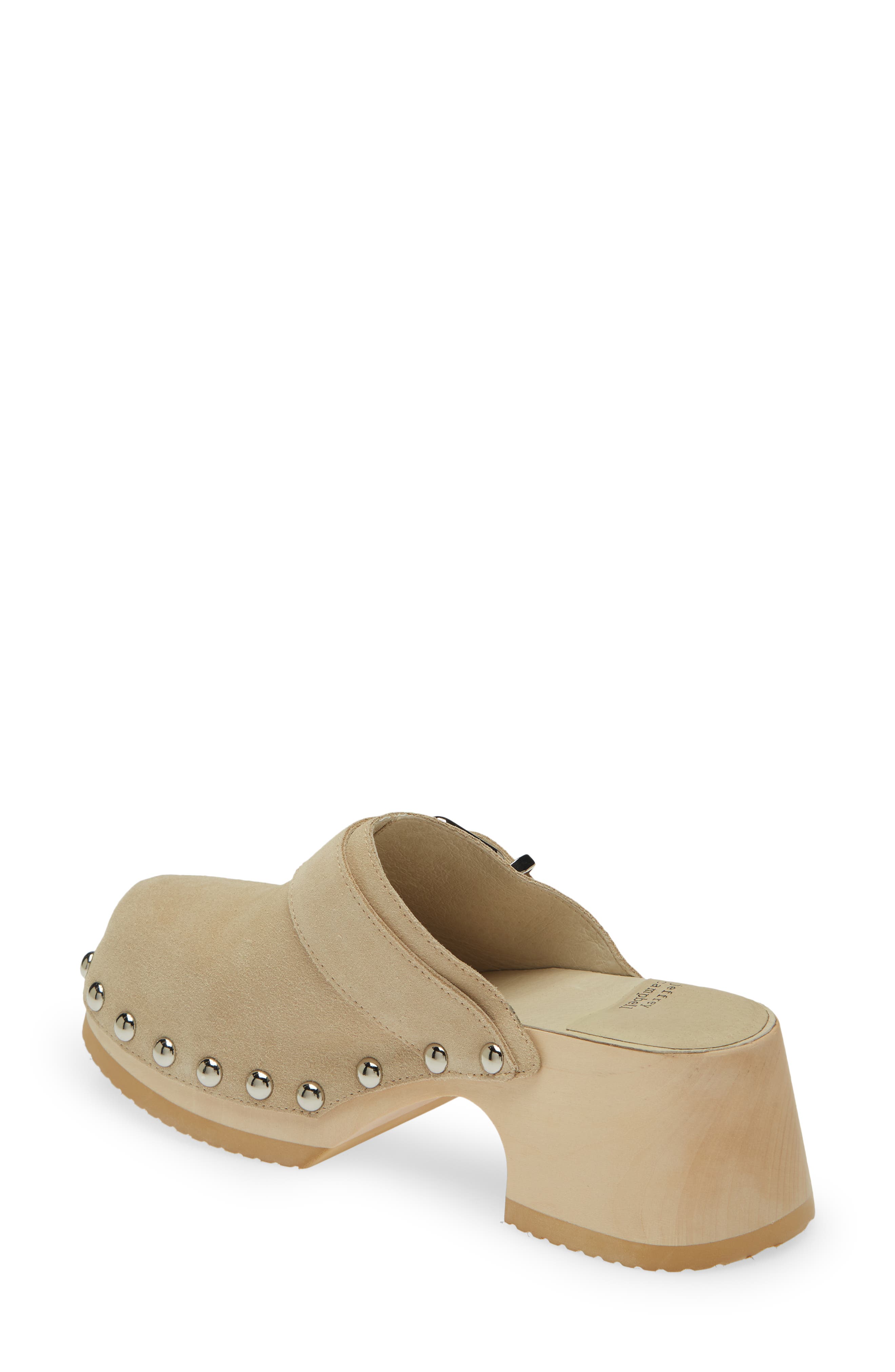 Ichlieb Buckle Clog, Alternate, color, ICE SUEDE SILVER