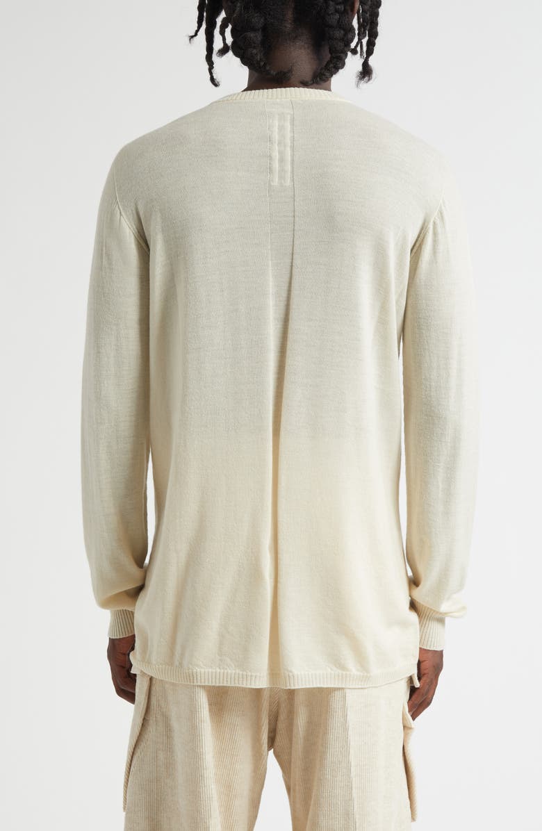 Rick Owens Level Oversize Virgin Wool Sweater, Alternate, color, Natural