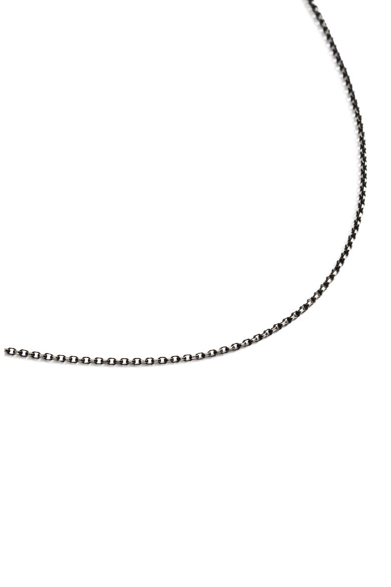 Oxidized Recycled Sterling Silver Rolo Chain Necklace, Alternate, color, STERLING SILVER