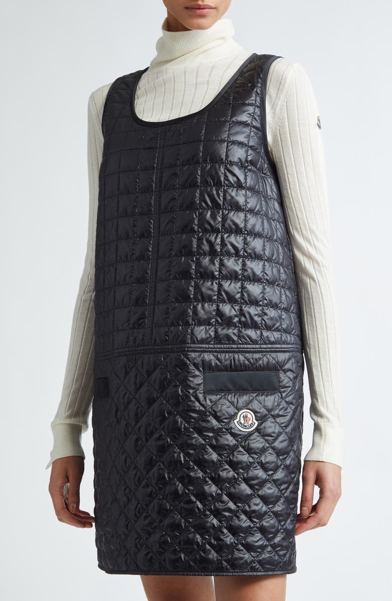 Moncler Sleeveless Quilted Nylon Dress, Alternate, color, 