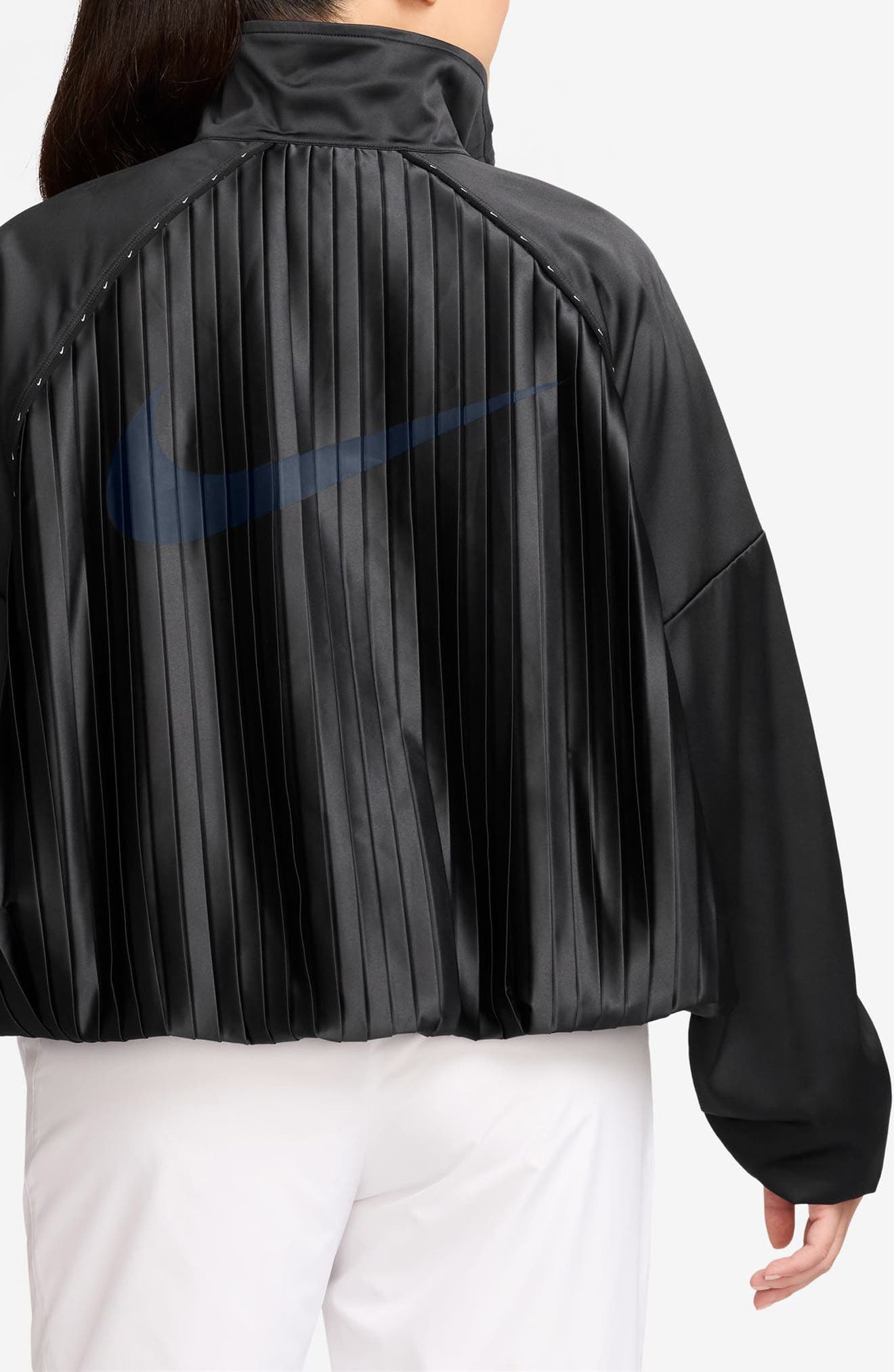 Pleated Satin Track Jacket - image 2