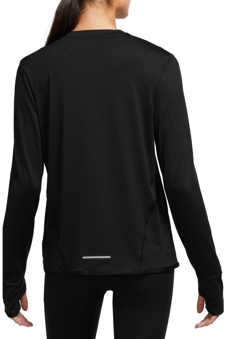 Dri-FIT Swift Element UV Running Top, Alternate, color, BLACK/ REFLECTIVE SILV