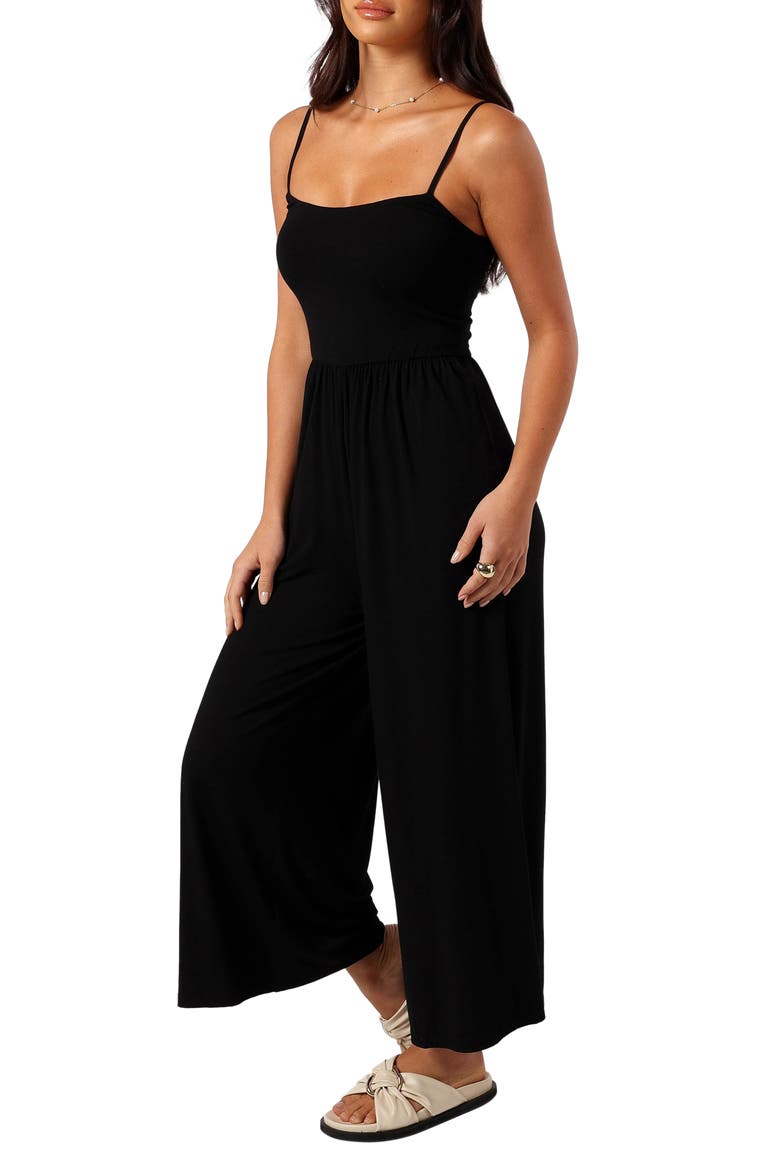 Kameron Knit Wide Leg Jumpsuit, Alternate, color, BLACK