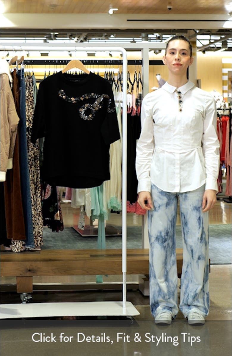 Ouros Amelie Embellished Cotton T-Shirt, sales video thumbnail