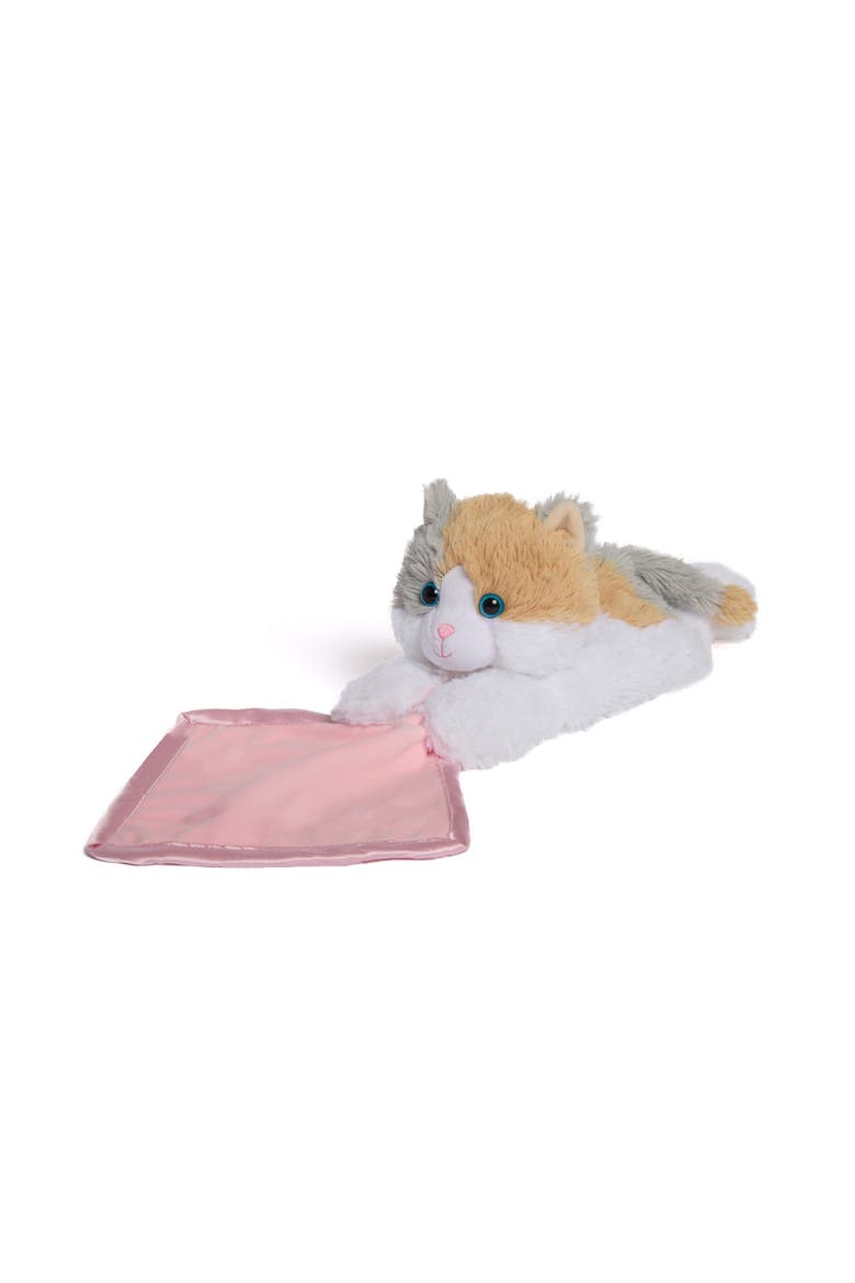 Calico Cat Blanket Plush Toy, Main, color, White