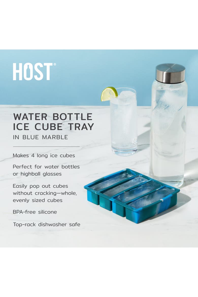 Water Bottle Ice Cube Tray, Alternate, color, Blue Marble