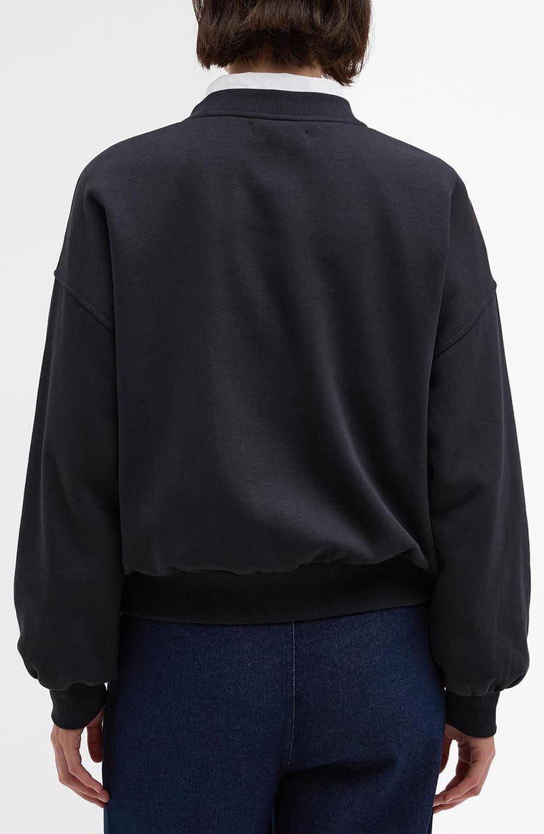 Barbour Saima Denim Pocket Sweatshirt, Alternate, color, Dark Navy