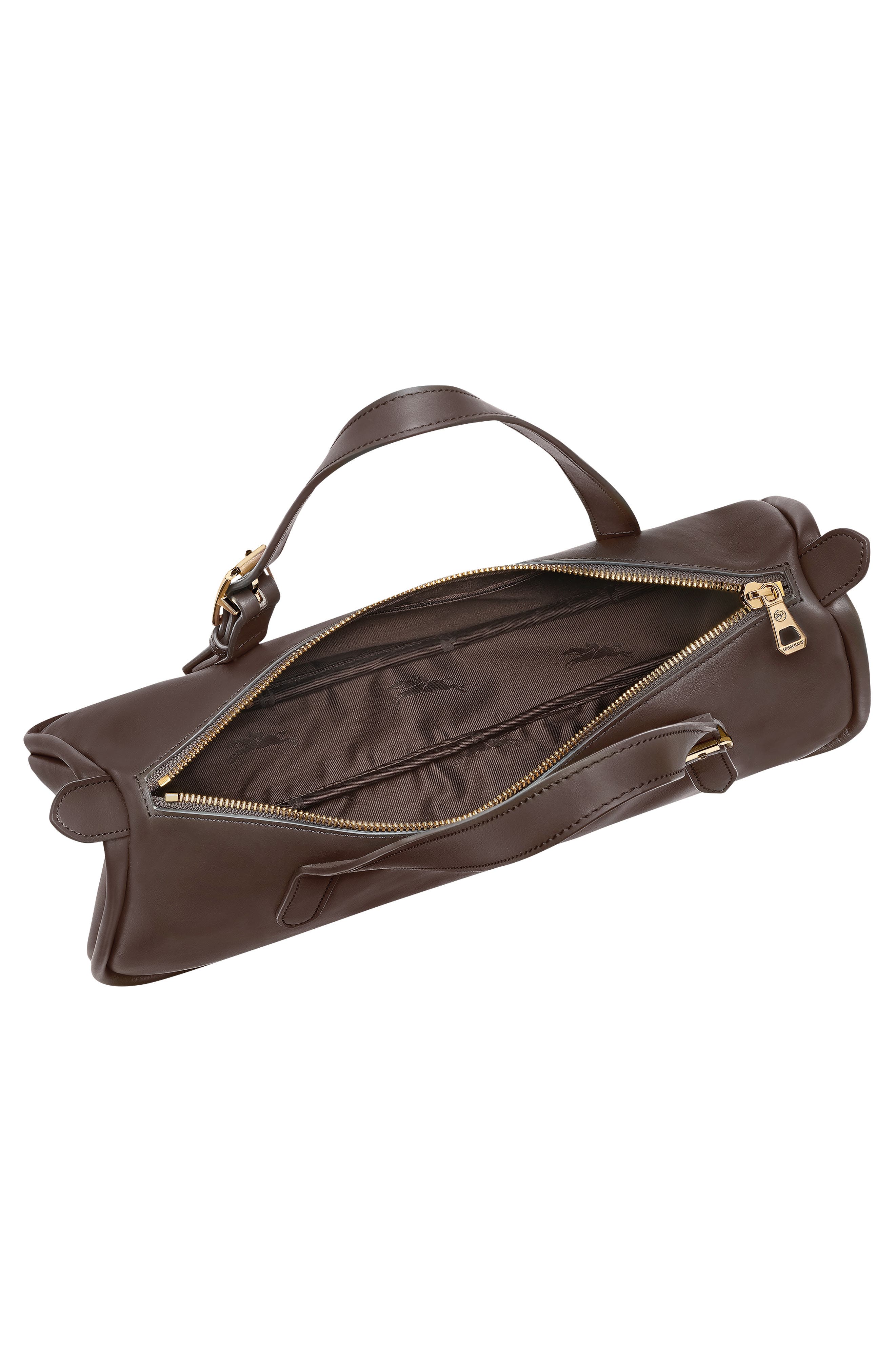 Longchamp Looong East/West Leather Shoulder Bag, Alternate, color, Mocha