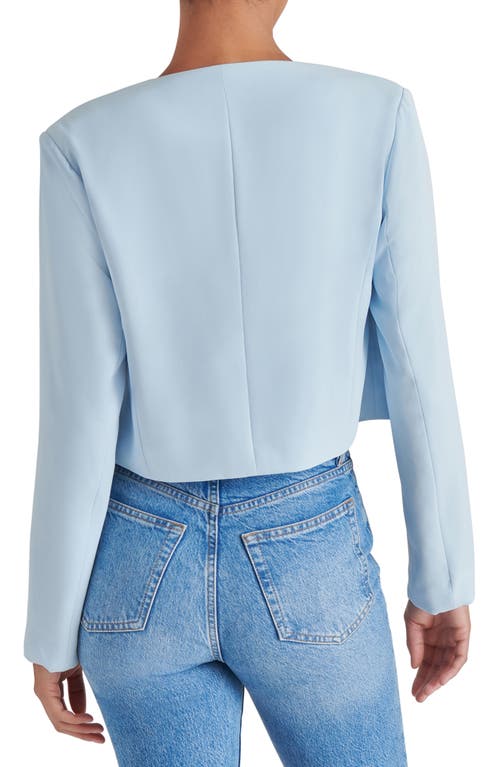 Steve Madden Serene Crop Blazer In Sky Blue
