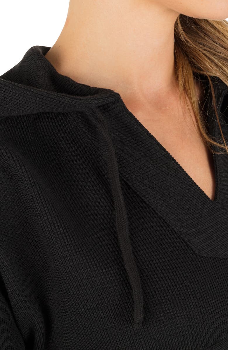 Hurley Positano Rib Hoodie, Alternate, color, Black