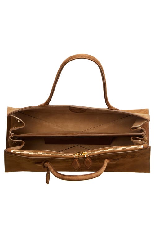 Alaïa Le Teckel Suede Tote In Terre D Ombre