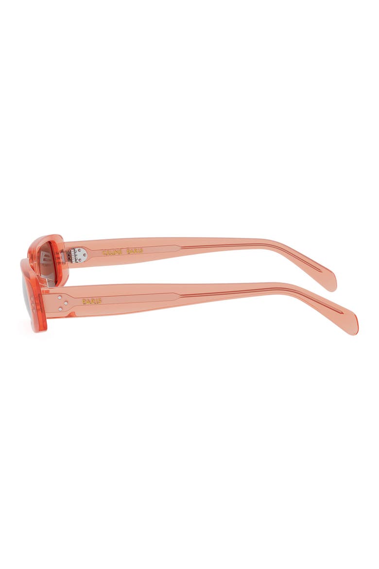 53mm Rectangle Sunglasses, Alternate, color, SHINY ORANGE / BORDEAUX