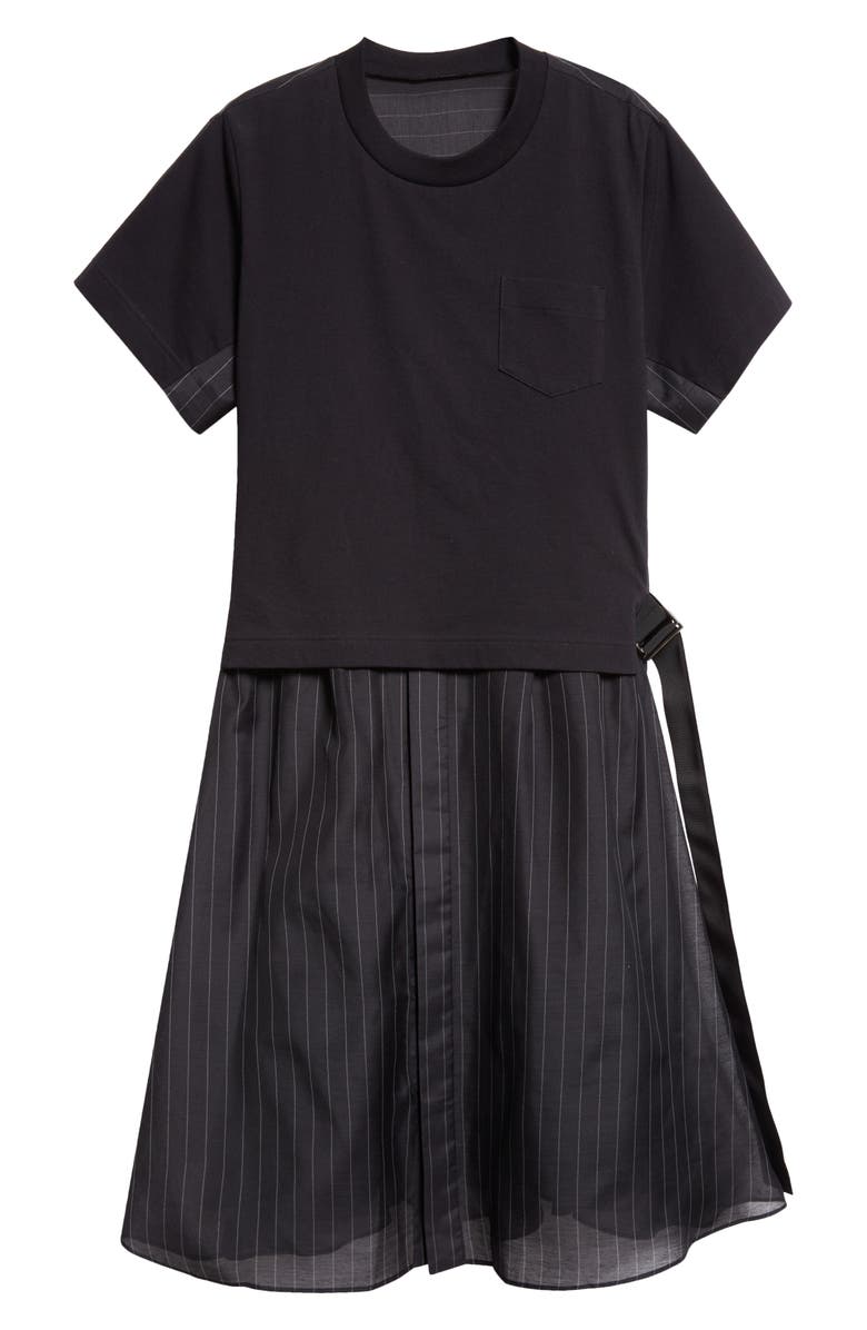 Sacai Stripe Organza & Jersey, Alternate, color, 