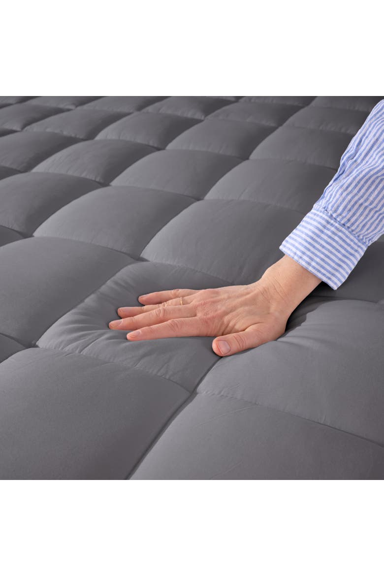 Cotton Top Mattress Pad, Alternate, color, Grey