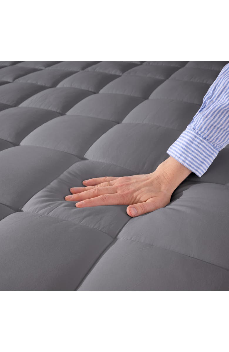 Bare Home Cotton Top Mattress Pad, Alternate, color, Grey