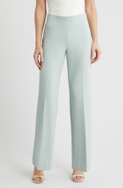 High Waist Pull On Wide Leg Pants