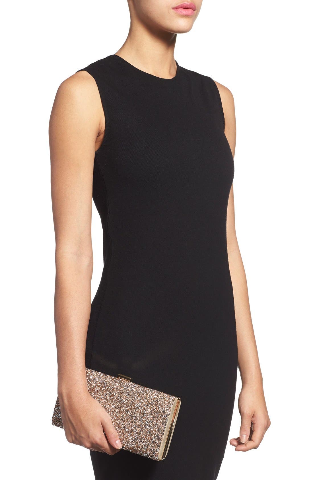 Sole Society 'Mayanna' Crystal Embellished Minaudiere, Alternate, color, 