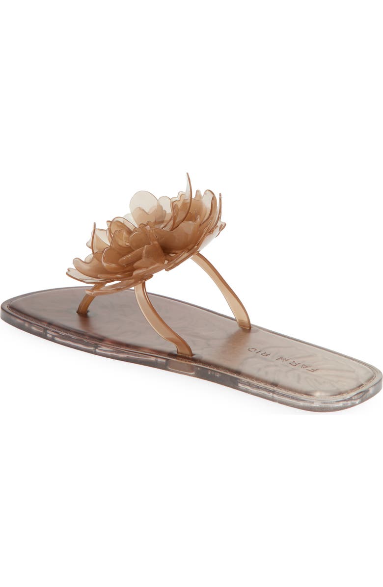 FARM Rio Flower Jelly Flip Flop, Alternate, color, Toffee And Walnut