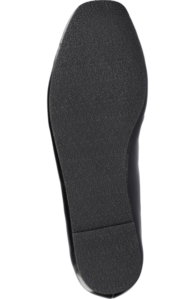 Journee Collection Callee Keyhole Square Toe Flat, Alternate, color, Black
