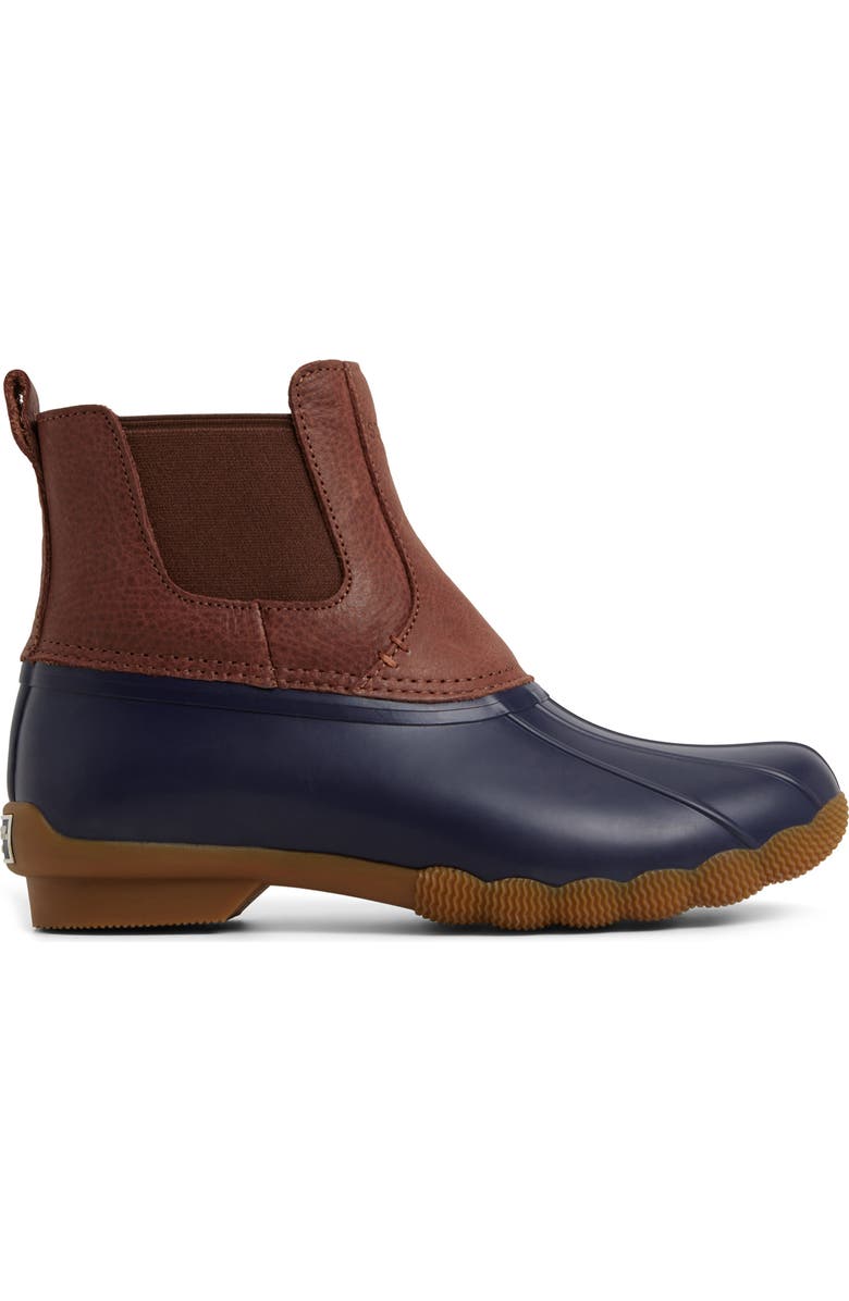 Sperry Saltwater Waterproof Duck Chelsea Boot, Alternate, color, Brown