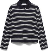 MANGO Stripe Long Sleeve Polo