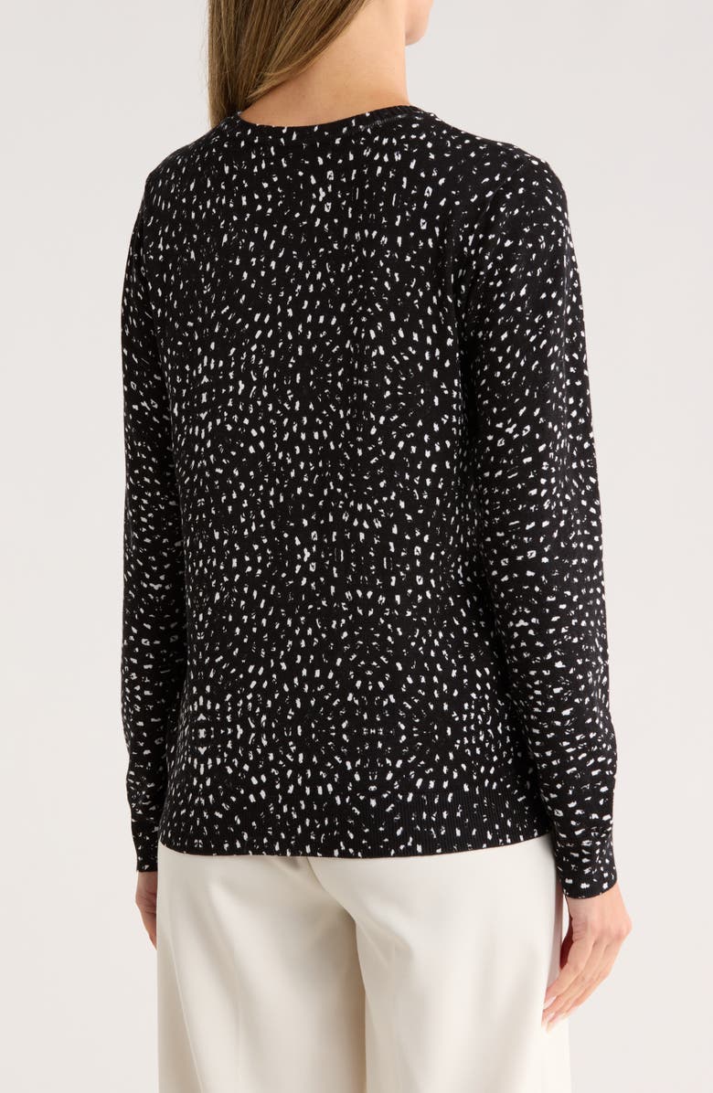 DR2 by Daniel Rainn Print Cardigan, Alternate, color, Black