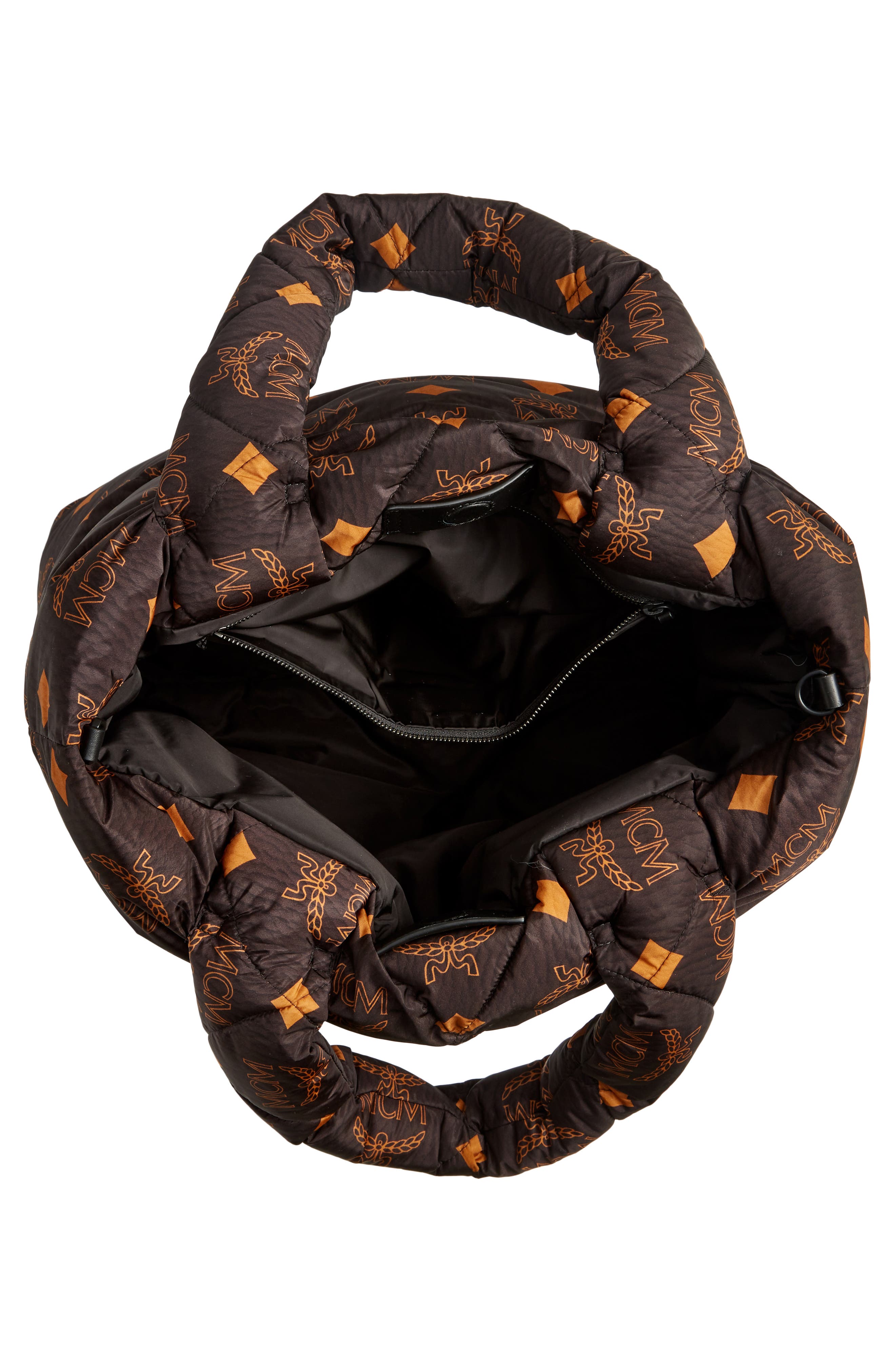 MCM Maxi Munchen Quilted Nylon Tote, Alternate, color, 