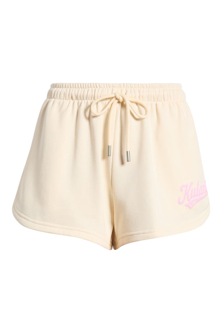 Puff Paint Track Shorts, Alternate, color, BUTTERCREAM