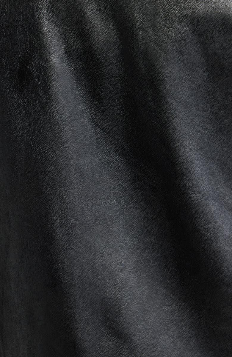 MAURITIUS Limma Ruffle Leather Jacket, Alternate, color, Black