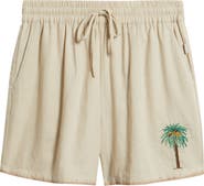 MAVRANS Palm Tree Linen Blend Shorts