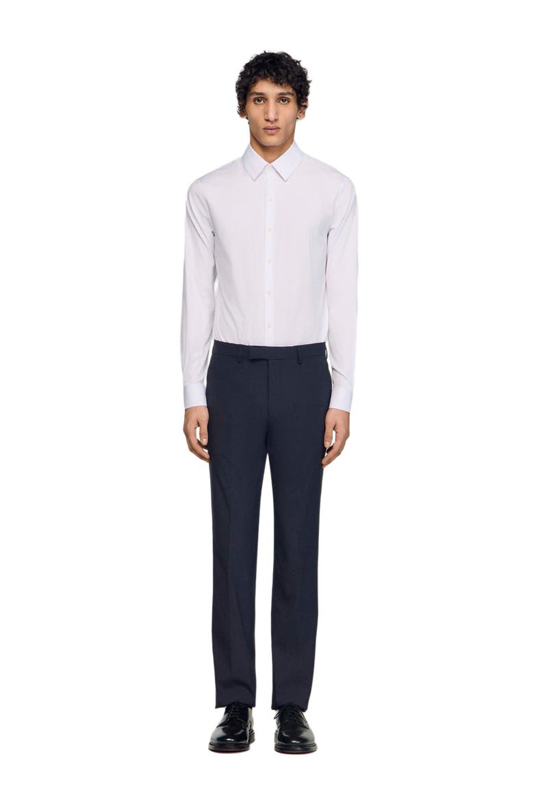 Wool suit trousers, Alternate, color, Navy blue
